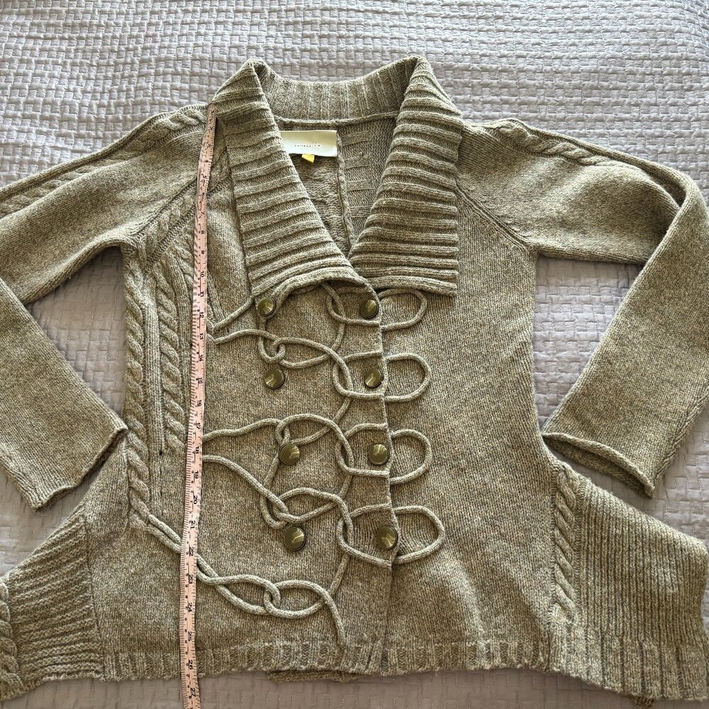 Anthropologie Leifsdottir Buttoned Wool Knit Cardigan Size M - Picture 11 of 13